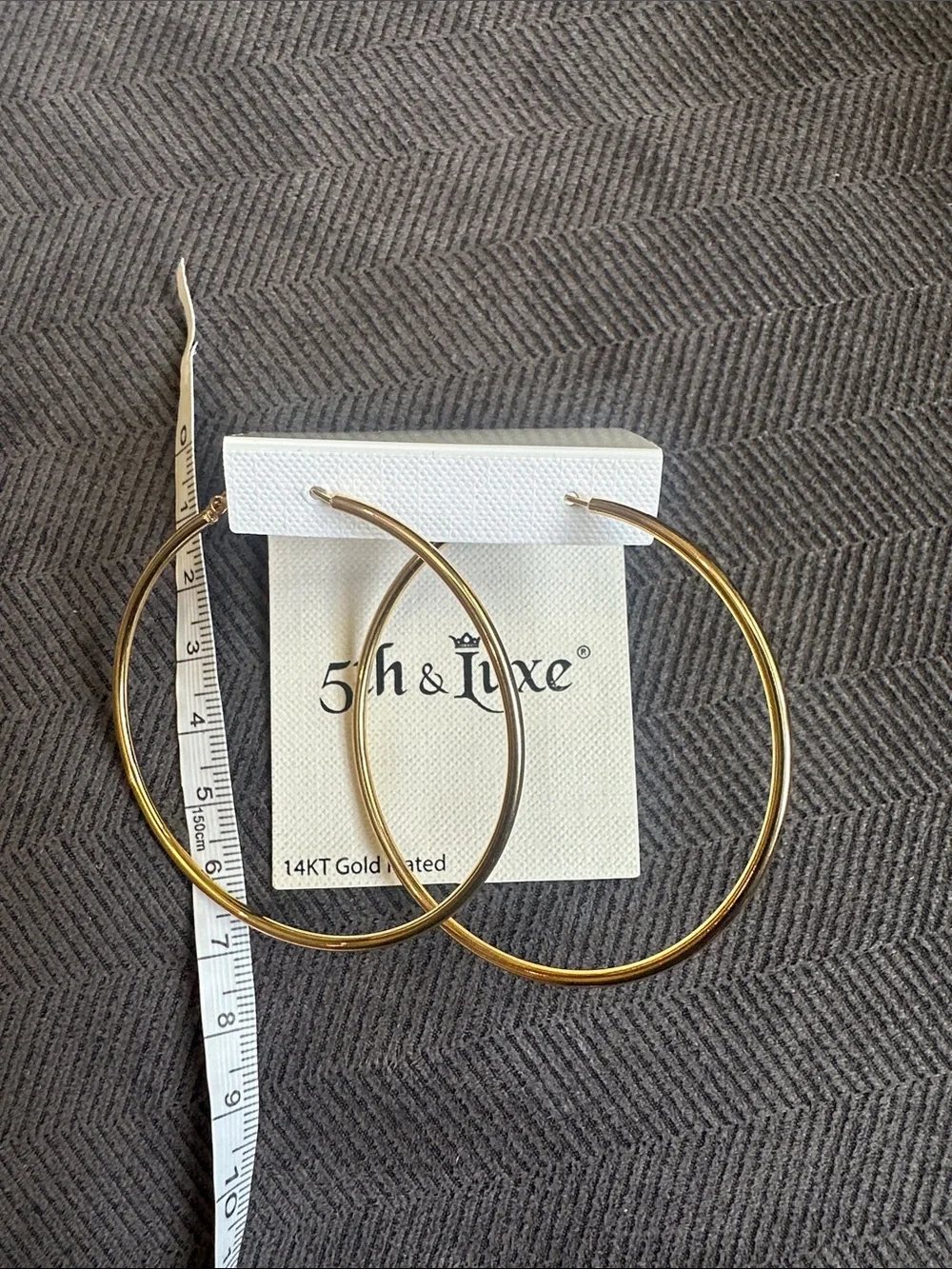 Gold Hoop Earrings - Large Classic Hoop 14K gold plated